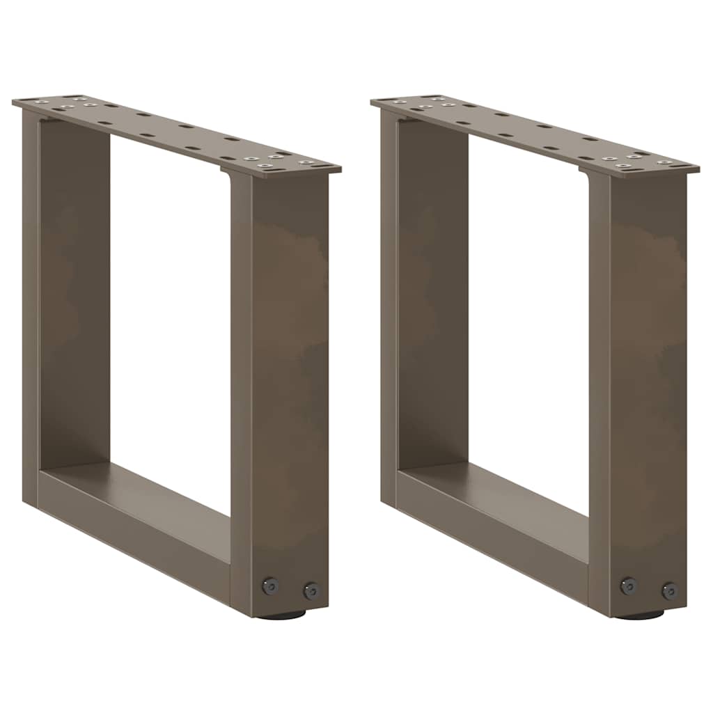 Nohy Konferenčního Stolku Ve Tvaru U 2 Ks 30X(30-31)Cm Ocel Přírodní