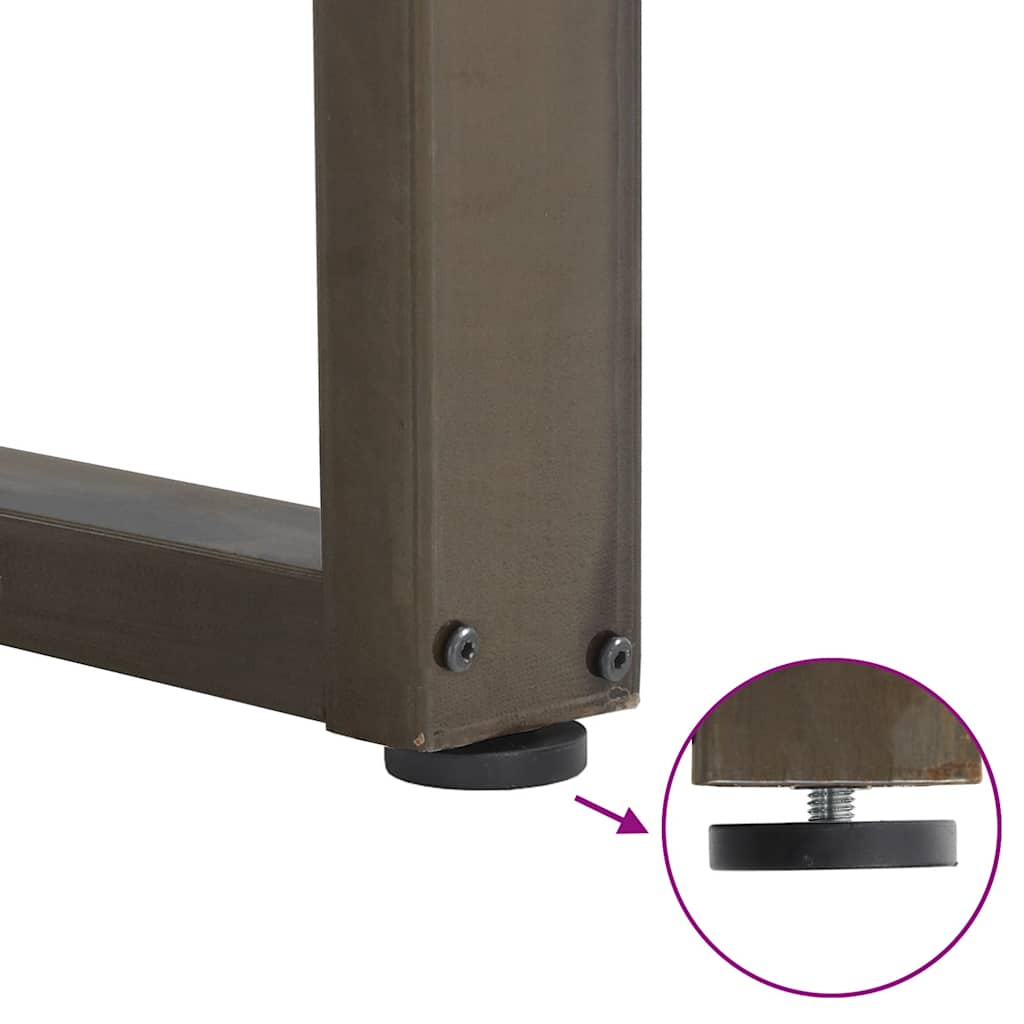 Nohy Konferenčního Stolku Ve Tvaru U 2 Ks 30X(30-31)Cm Ocel Přírodní