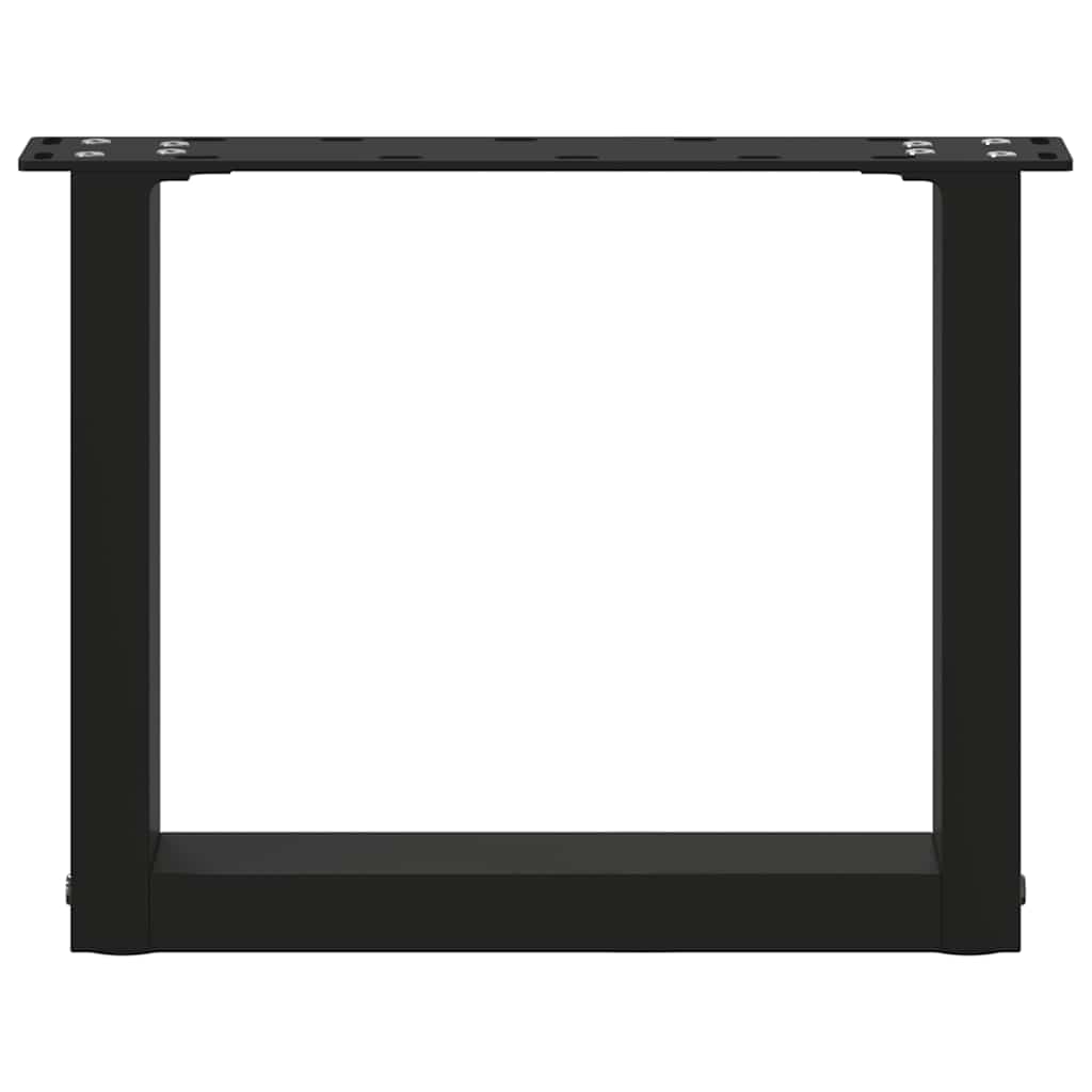 Nohy Konferenčního Stolku Ve Tvaru U, 2 Ks, Černé, 40 X (30-31) Cm, Ocel