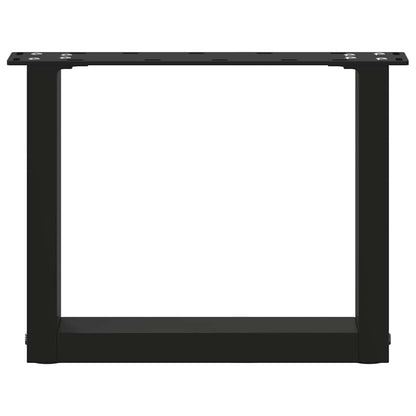 Nohy Konferenčního Stolku Ve Tvaru U, 2 Ks, Černé, 40 X (30-31) Cm, Ocel