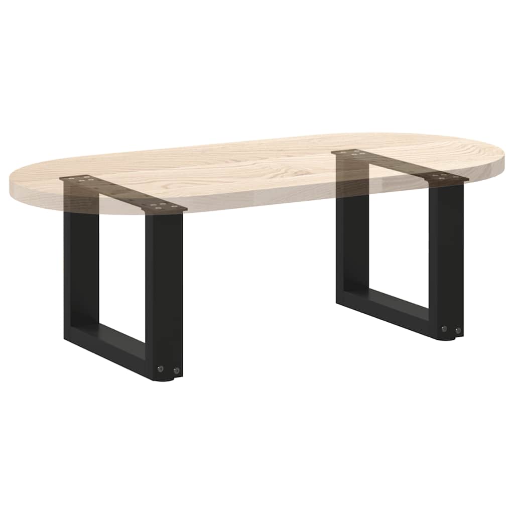 Nohy Konferenčního Stolku Ve Tvaru U, 2 Ks, Černé, 40 X (30-31) Cm, Ocel