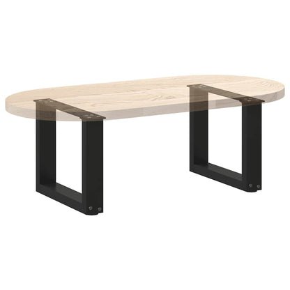 Nohy Konferenčního Stolku Ve Tvaru U, 2 Ks, Černé, 40 X (30-31) Cm, Ocel