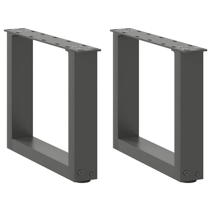Nohy Konferenčního Stolku Ve Tvaru U 2 Ks Antracitové Ocelové Antracitová
