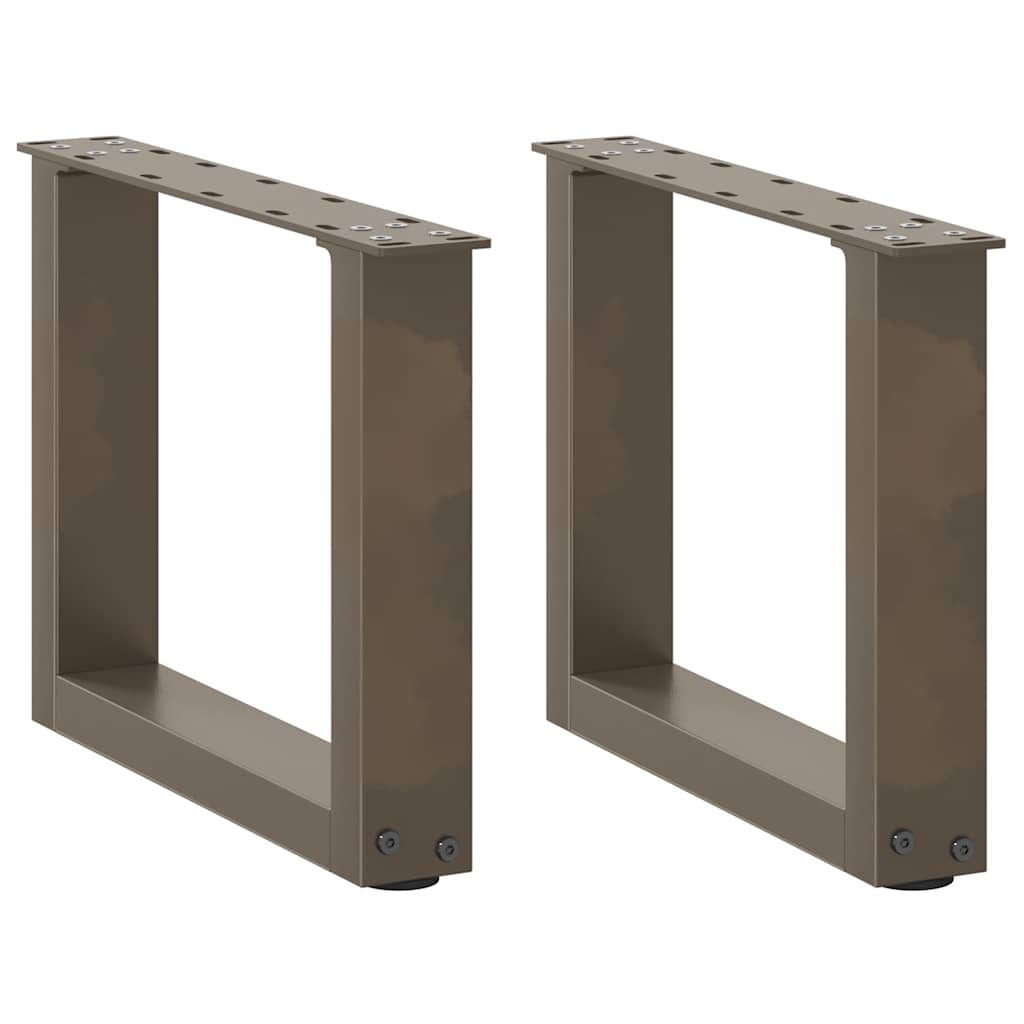 Nohy Konferenčního Stolku Ve Tvaru U 2 Ks 30X(30-31)Cm Ocel Přírodní