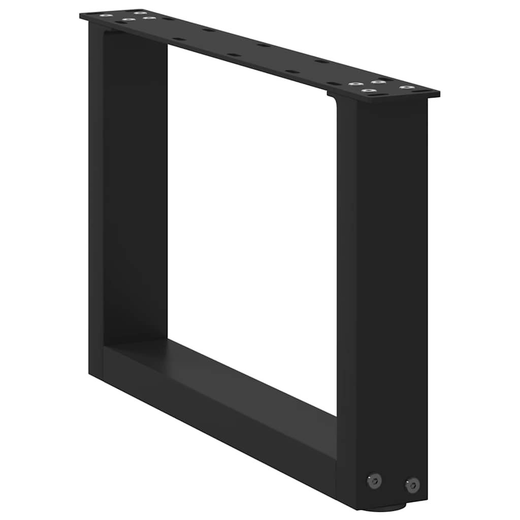 Nohy Konferenčního Stolku Ve Tvaru U, 2 Ks, Černé, 50 X (30-31) Cm, Ocel