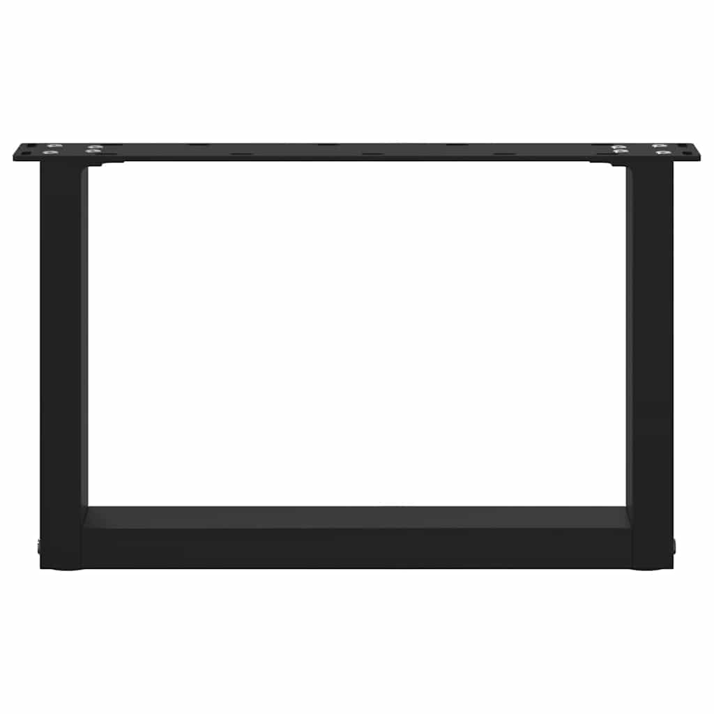 Nohy Konferenčního Stolku Ve Tvaru U, 2 Ks, Černé, 50 X (30-31) Cm, Ocel
