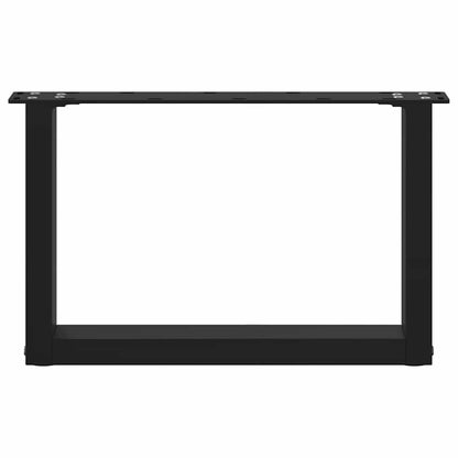 Nohy Konferenčního Stolku Ve Tvaru U, 2 Ks, Černé, 50 X (30-31) Cm, Ocel