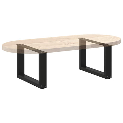 Nohy Konferenčního Stolku Ve Tvaru U, 2 Ks, Černé, 50 X (30-31) Cm, Ocel