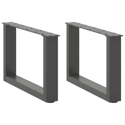 Nohy Konferenčního Stolku Ve Tvaru U 2 Ks Antracitové Ocelové Antracitová