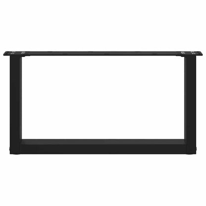 Nohy Konferenčního Stolku Ve Tvaru U, 2 Ks, Černé, 60 X (30-31) Cm, Ocel