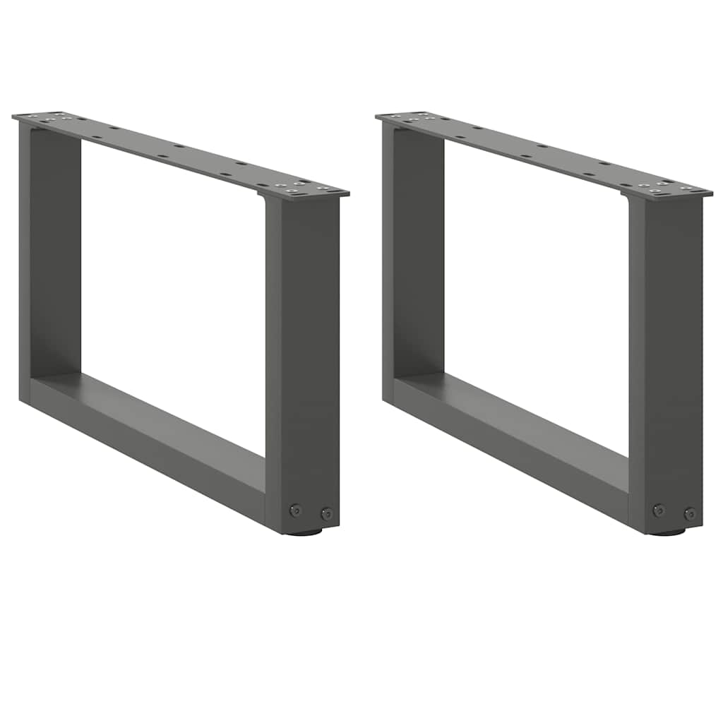 Nohy Konferenčního Stolku Ve Tvaru U 2 Ks Antracitové Ocelové Antracitová