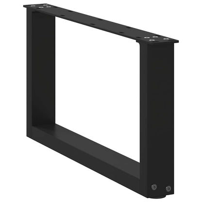 Nohy Konferenčního Stolku Ve Tvaru U, 2 Ks, Černé, 70 X (30-31) Cm, Ocel