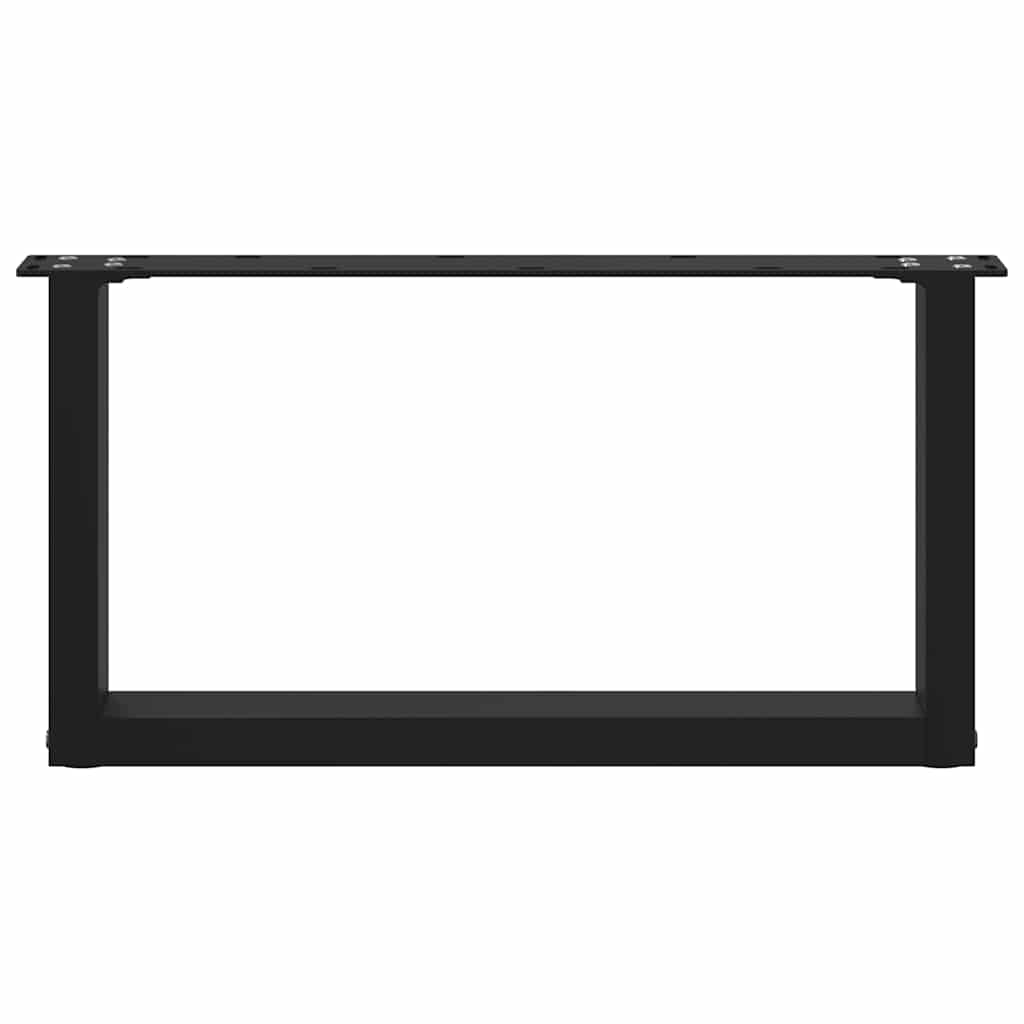 Nohy Konferenčního Stolku Ve Tvaru U, 2 Ks, Černé, 70 X (30-31) Cm, Ocel