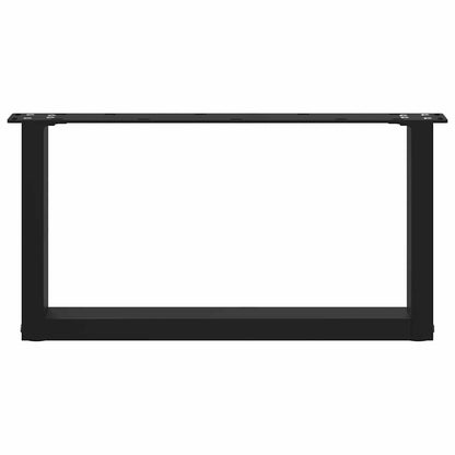 Nohy Konferenčního Stolku Ve Tvaru U, 2 Ks, Černé, 70 X (30-31) Cm, Ocel