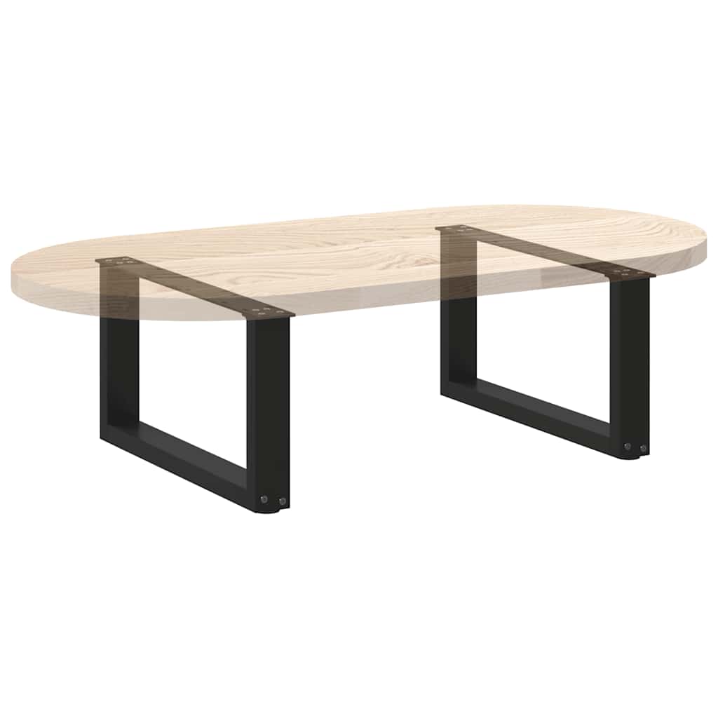 Nohy Konferenčního Stolku Ve Tvaru U, 2 Ks, Černé, 70 X (30-31) Cm, Ocel