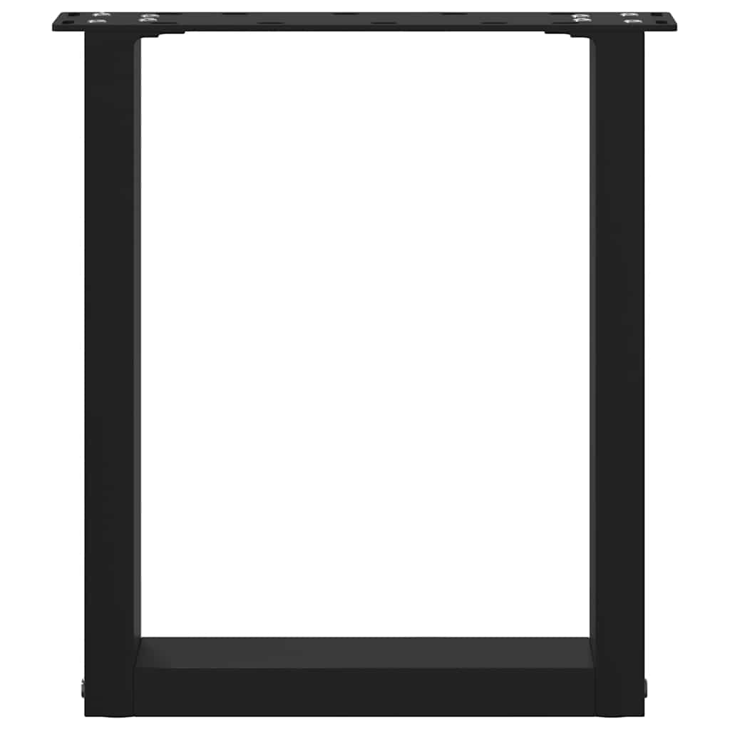 Nohy Konferenčního Stolku Ve Tvaru U, 2 Ks, Černé, 28 X (42-43) Cm, Ocel