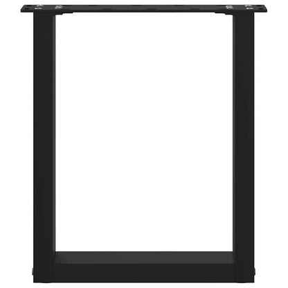 Nohy Konferenčního Stolku Ve Tvaru U, 2 Ks, Černé, 28 X (42-43) Cm, Ocel