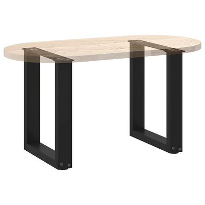 Nohy Konferenčního Stolku Ve Tvaru U, 2 Ks, Černé, 28 X (42-43) Cm, Ocel