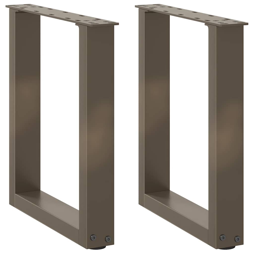 Nohy Konferenčního Stolku Ve Tvaru U 2 Ks 30X(30-31)Cm Ocel Přírodní