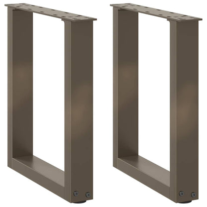 Nohy Konferenčního Stolku Ve Tvaru U 2 Ks 30X(30-31)Cm Ocel Přírodní