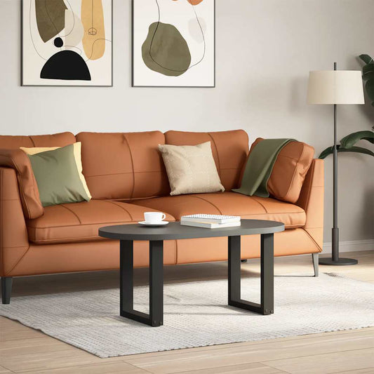 Nohy Konferenčního Stolku Ve Tvaru U, 2 Ks, Černé, 38 X (42-43) Cm, Ocel