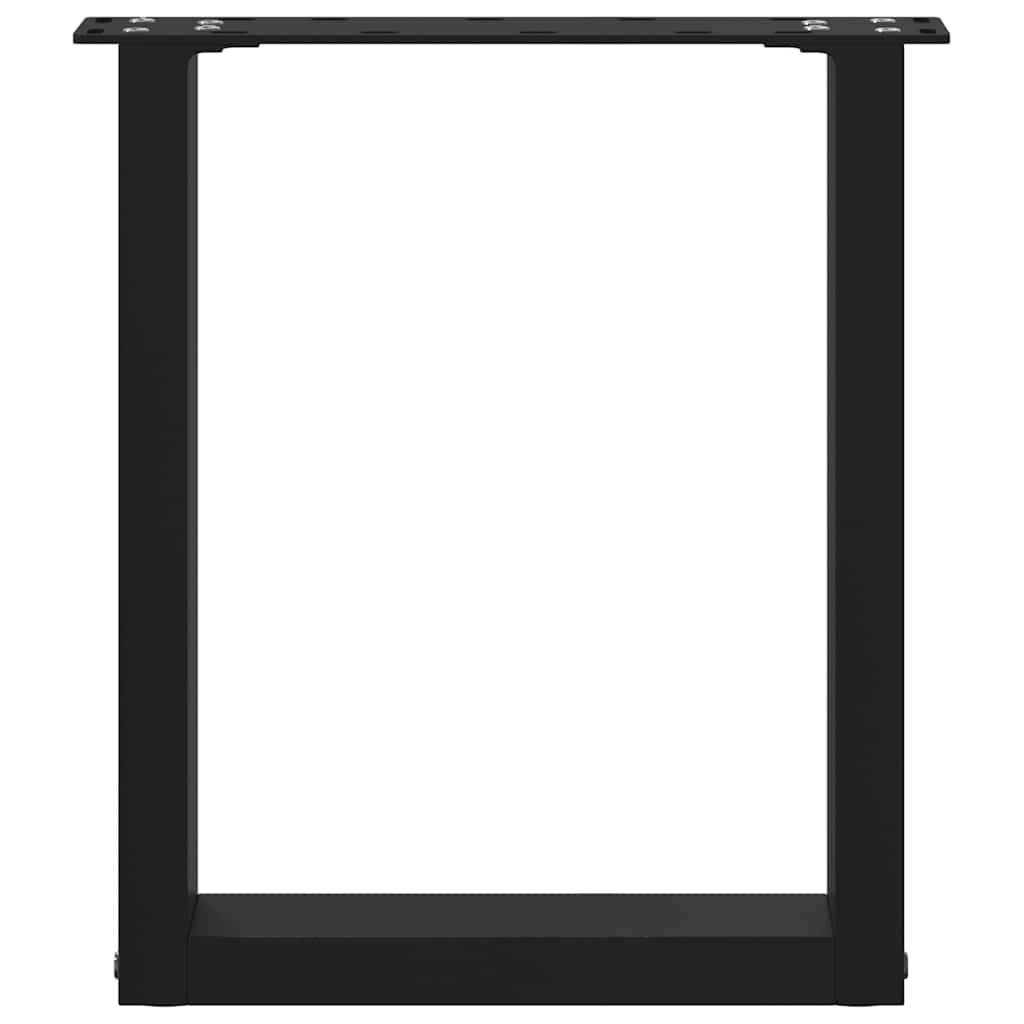Nohy Konferenčního Stolku Ve Tvaru U, 2 Ks, Černé, 38 X (42-43) Cm, Ocel