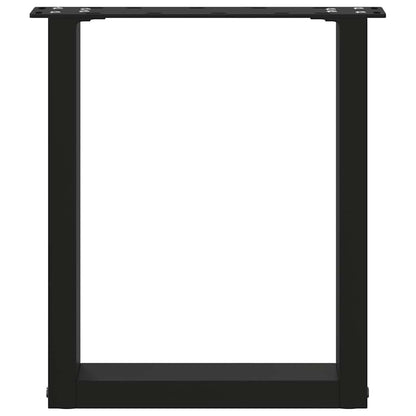 Nohy Konferenčního Stolku Ve Tvaru U, 2 Ks, Černé, 38 X (42-43) Cm, Ocel