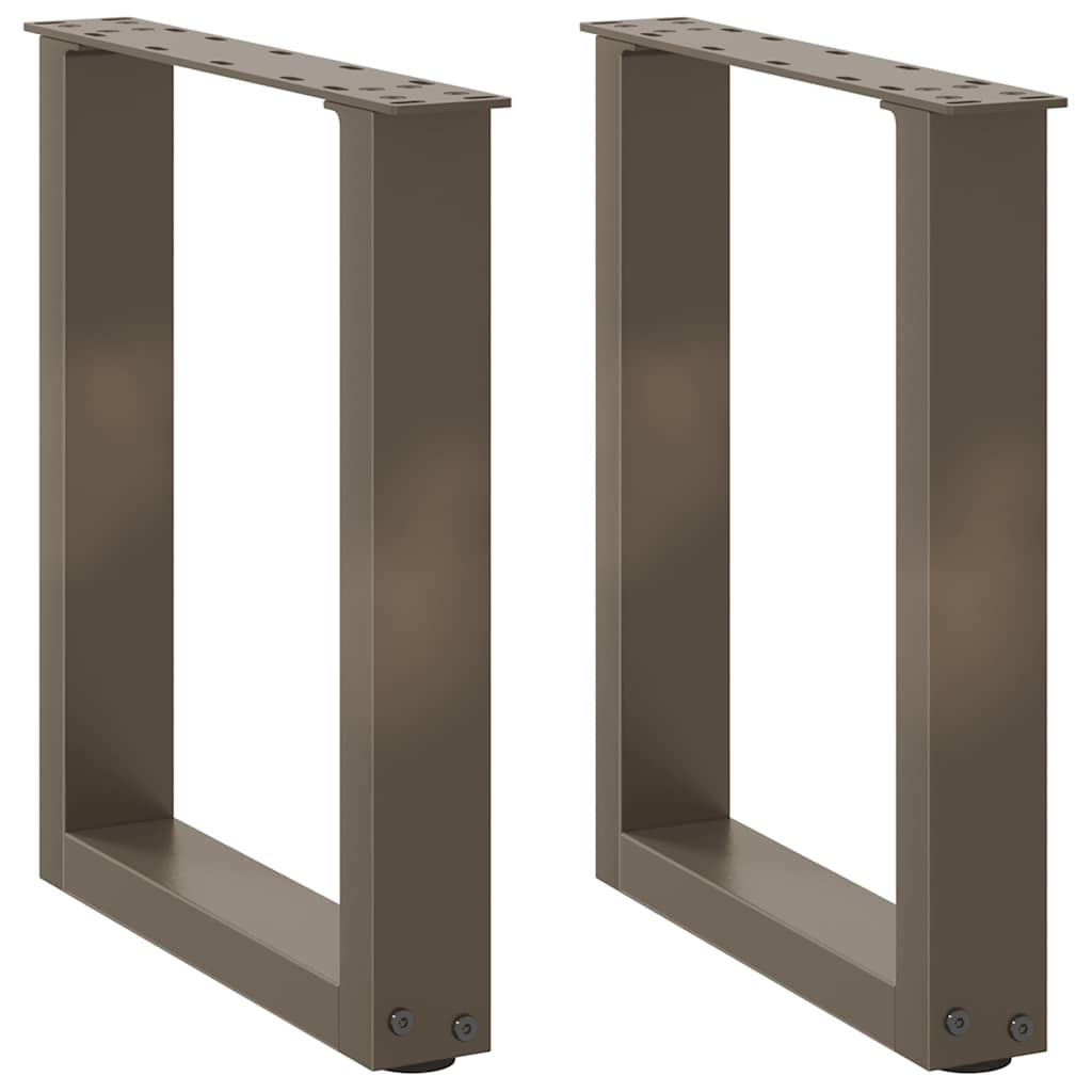 Nohy Konferenčního Stolku Ve Tvaru U 2 Ks 30X(30-31)Cm Ocel Přírodní