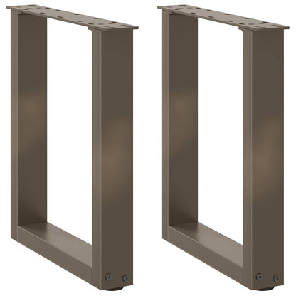 Nohy Konferenčního Stolku Ve Tvaru U 2 Ks 30X(30-31)Cm Ocel Přírodní