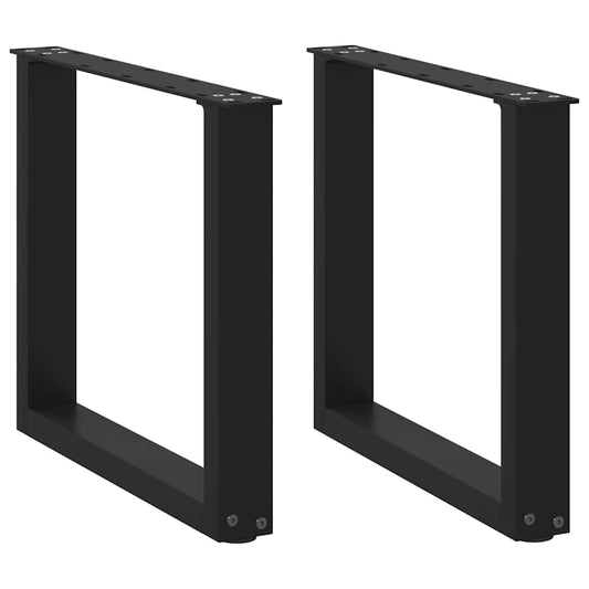 Nohy Konferenčního Stolku Ve Tvaru U, 2 Ks, Černé, 50 X (42-43) Cm, Ocel