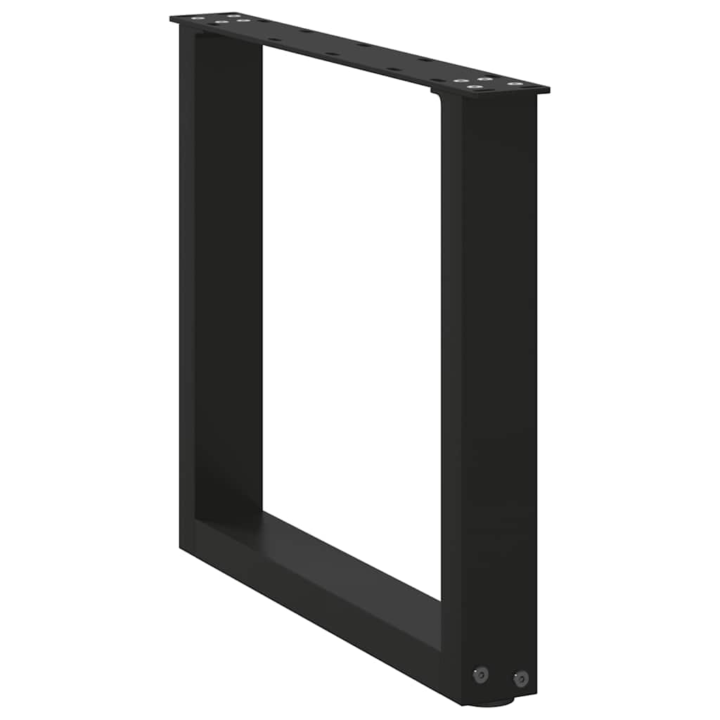 Nohy Konferenčního Stolku Ve Tvaru U, 2 Ks, Černé, 50 X (42-43) Cm, Ocel