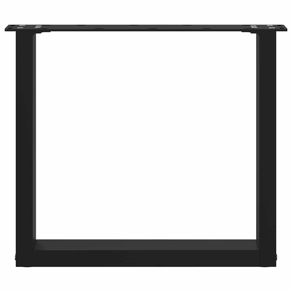 Nohy Konferenčního Stolku Ve Tvaru U, 2 Ks, Černé, 50 X (42-43) Cm, Ocel