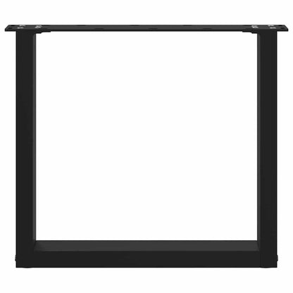 Nohy Konferenčního Stolku Ve Tvaru U, 2 Ks, Černé, 50 X (42-43) Cm, Ocel