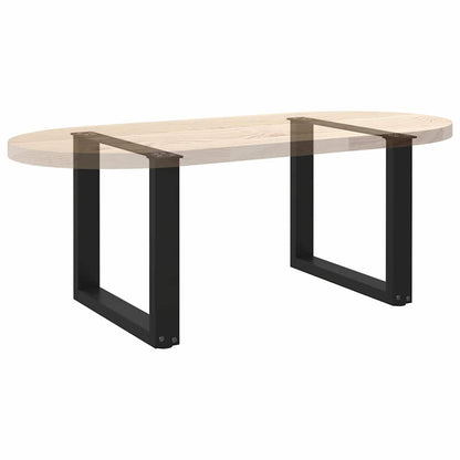 Nohy Konferenčního Stolku Ve Tvaru U, 2 Ks, Černé, 50 X (42-43) Cm, Ocel