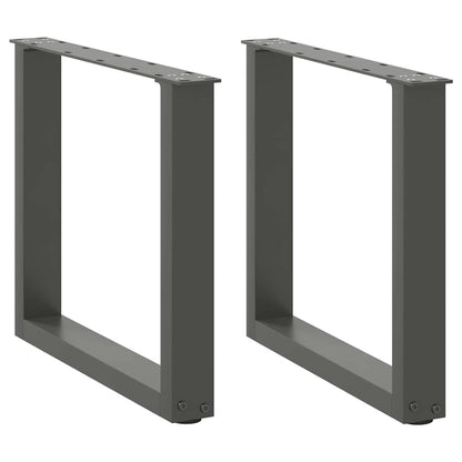 Nohy Konferenčního Stolku Ve Tvaru U 2 Ks Antracitové Ocelové Antracitová