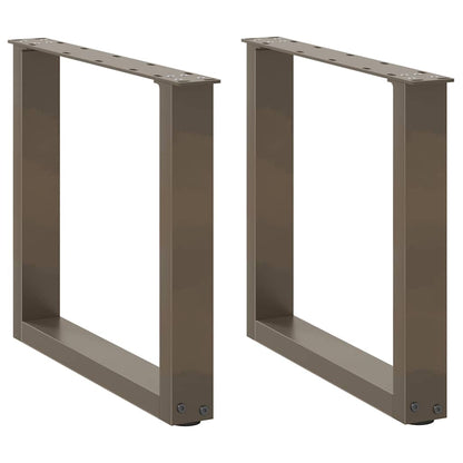 Nohy Konferenčního Stolku Ve Tvaru U 2 Ks 30X(30-31)Cm Ocel Přírodní