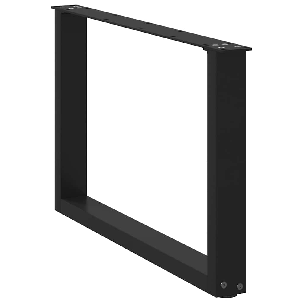 Nohy Konferenčního Stolku Ve Tvaru U, 2 Ks, Černé, 60 X (42-43) Cm, Ocel