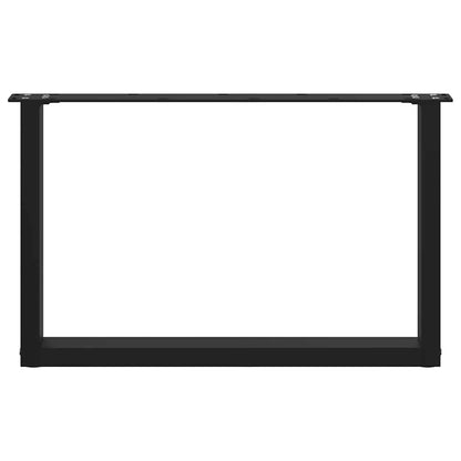 Nohy Konferenčního Stolku Ve Tvaru U, 2 Ks, Černé, 60 X (42-43) Cm, Ocel