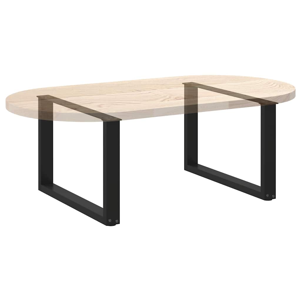 Nohy Konferenčního Stolku Ve Tvaru U, 2 Ks, Černé, 60 X (42-43) Cm, Ocel