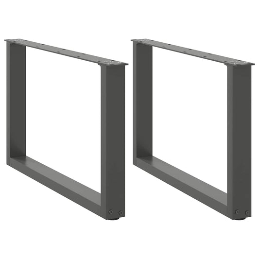 Nohy Konferenčního Stolku Ve Tvaru U 2 Ks Antracitové Ocelové Antracitová