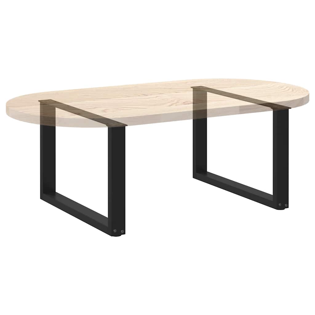 Nohy Konferenčního Stolku Ve Tvaru U, 2 Ks, Černé, 70 X (42-43) Cm, Ocel