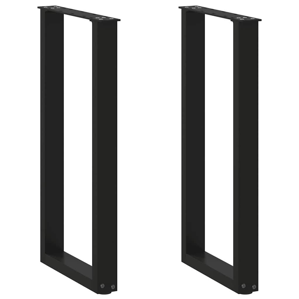 Nohy Konzolového Stolku Ve Tvaru U, 2 Ks, Černé, 28 X (72-73) Cm, Ocel