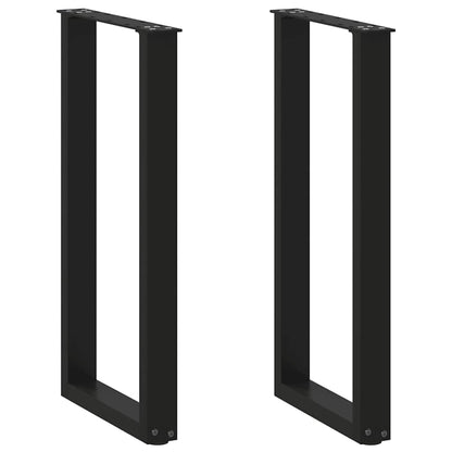 Nohy Konzolového Stolku Ve Tvaru U, 2 Ks, Černé, 28 X (72-73) Cm, Ocel