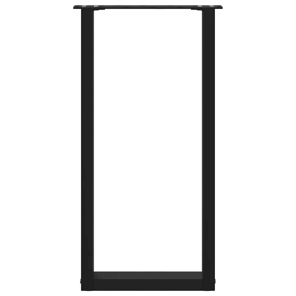 Nohy Konzolového Stolku Ve Tvaru U, 2 Ks, Černé, 28 X (72-73) Cm, Ocel