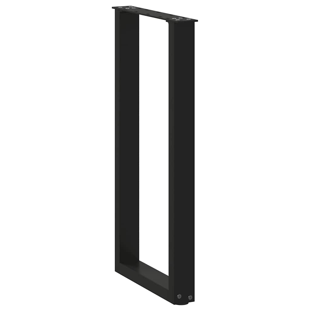 Nohy Konzolového Stolku Ve Tvaru U, 2 Ks, Černé, 38 X (72-73) Cm, Ocel