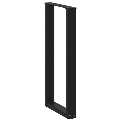 Nohy Konzolového Stolku Ve Tvaru U, 2 Ks, Černé, 38 X (72-73) Cm, Ocel
