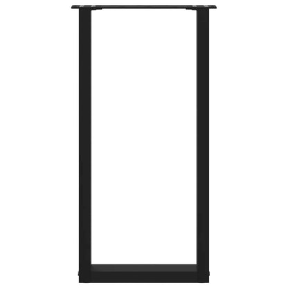 Nohy Konzolového Stolku Ve Tvaru U, 2 Ks, Černé, 38 X (72-73) Cm, Ocel