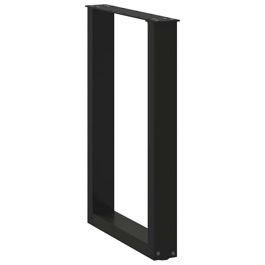 Nohy K Jídelnímu Stolu Ve Tvaru U, 2 Ks, Černé, 50 X (72-73) Cm, Ocel