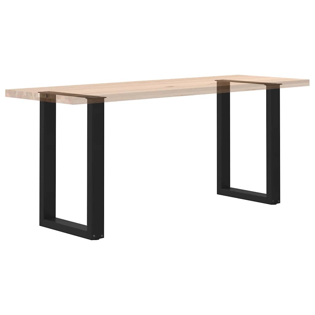 Nohy K Jídelnímu Stolu Ve Tvaru U, 2 Ks, Černé, 50 X (72-73) Cm, Ocel