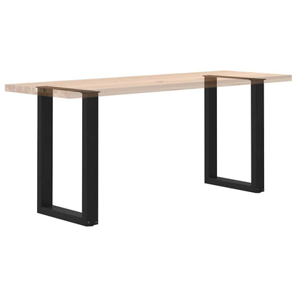 Nohy K Jídelnímu Stolu Ve Tvaru U, 2 Ks, Černé, 50 X (72-73) Cm, Ocel